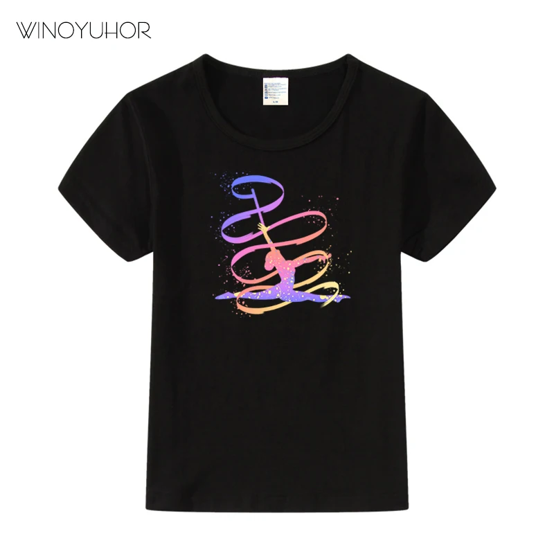 

Gymnastics Watercolor Kids T-Shirt Sports Short Sleeve O-Neck Casual T Shirt Toddler Clothes Boy Girls Tops Tee Shirts