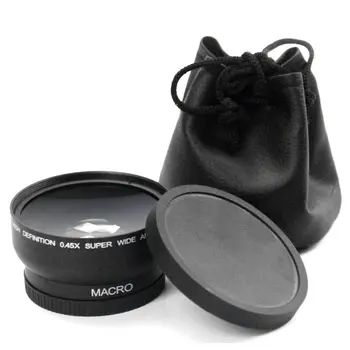 

58MM 0.45x Wide Angle Lens 4 for Canon EOS 4000D, 2000D 18-55MM Lens Univeasal Camera Accessories