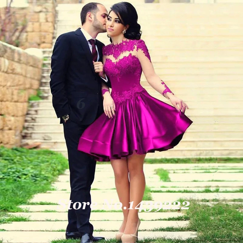 難破船 女性のためのサテンショートイブニングドレス イスラム教徒の女性のための軽い服装 誕生日パーティー イブニングドレス Aliexpress