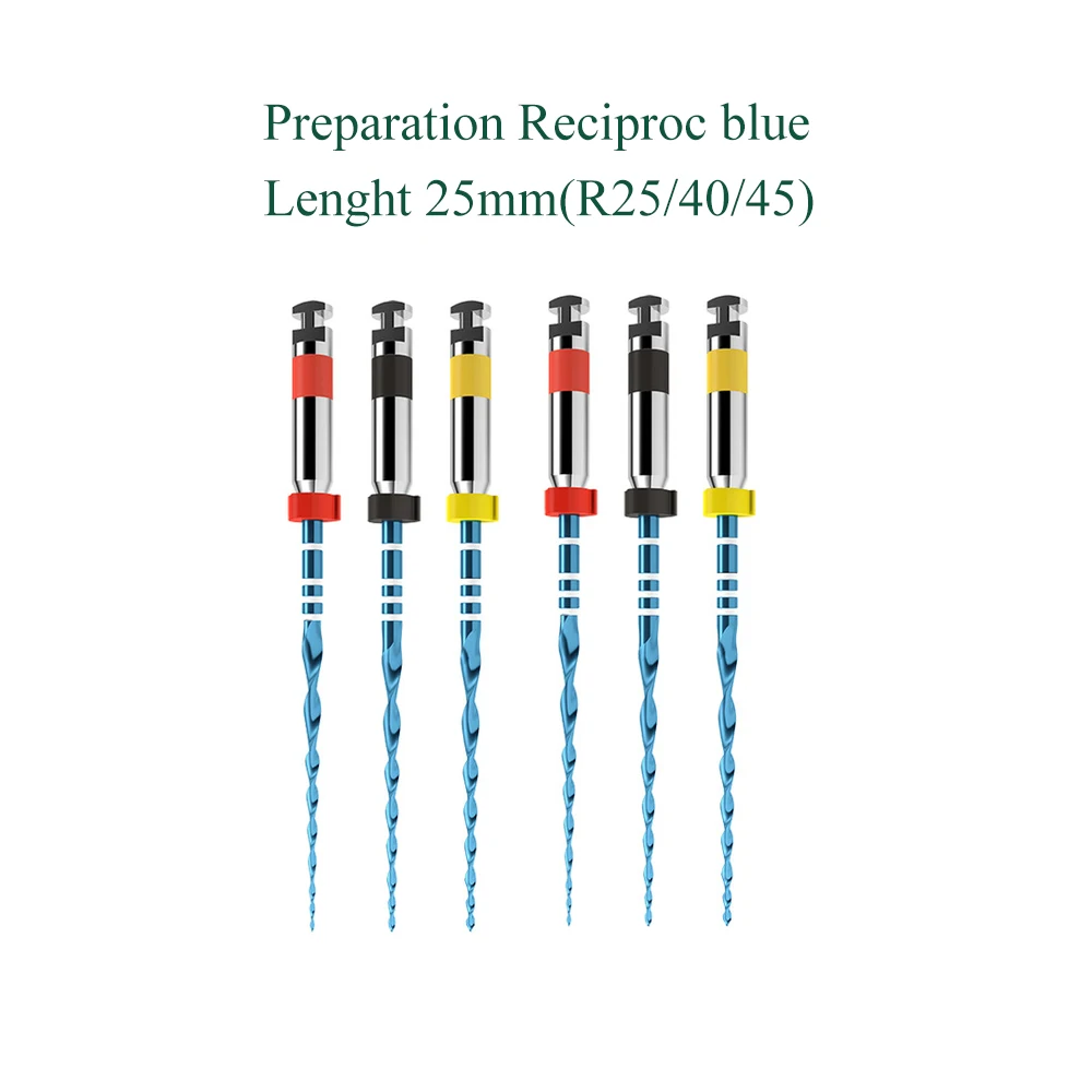 RECIPROC blue Nickel titanium root canal file 25mm preparation endodontic treatment files 6 pcs 2