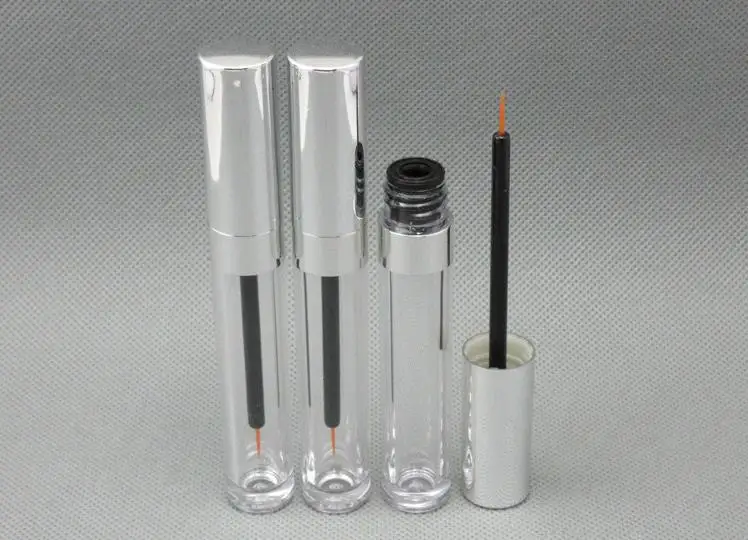 30pcs 50pcs 6ML Plastic Lip Gloss Tube n Silver Cap,Clear Portable Mascara Refillable Bottle,Empty Professional Eyeliner Package