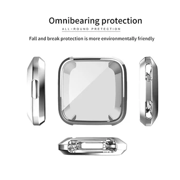 

TPU Cover For Fitbit Versa 2 Soft Silicone Plating Case Full Screen Protector Case On Fit Bit Versa2 Smartwatch Protective Cover