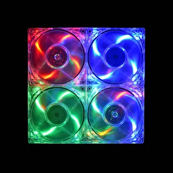 

Computer PC Fan 80mm With LED 8025 Silent Cooling Fan 12V LED Luminous Chass Computer Case Cooling Fan Mod Easy Installed