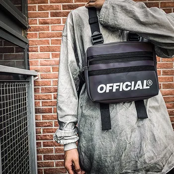 

Trendy Reflective Chest Bag Man HipHop Streetwear Women Disco Party Luminous Reflective Chest Rig Bags
