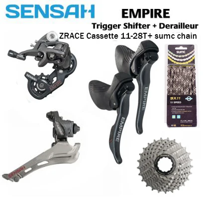 SENSAH EMPIRE 2x11 speed, 22s Road Groupset, переключения передач+ задние переключатели+ передние Переключатели 5800, R7000 Cassette11-28T+ цепь KMC