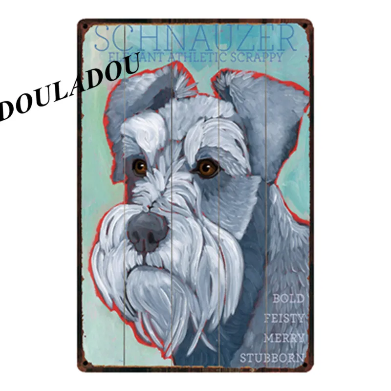 [Douladou] животное собака металлический знак для бара Pet Shop табличка винтажная металлическая жестяная вывеска собака модный красивый постер домашний декор 30*20 см