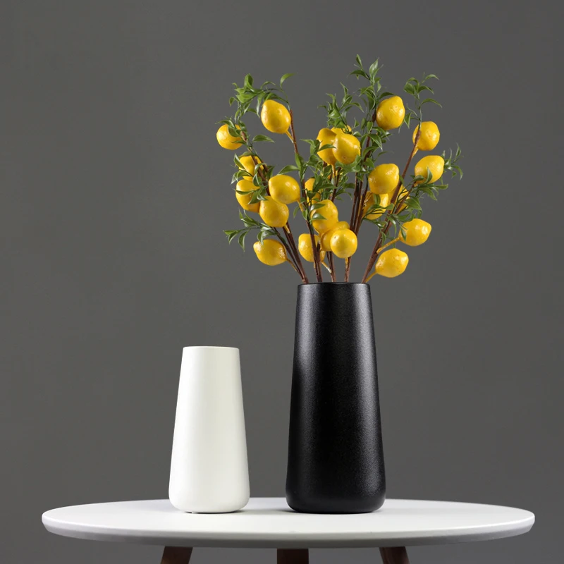 

Nordic Ceramic Vase Artificial Flower Accessories Home Livingroom Desktop Figurines Crafts Dining Table Furnishing Decoration