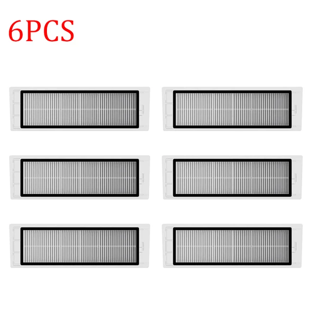 Replacement Accessories for XiaoMi for Roborock S5 Max S50 S55 S6 S6 Pure Vacuum Cleaner Parts Washable HEPA Filter Main Brush SMT146-6PCS