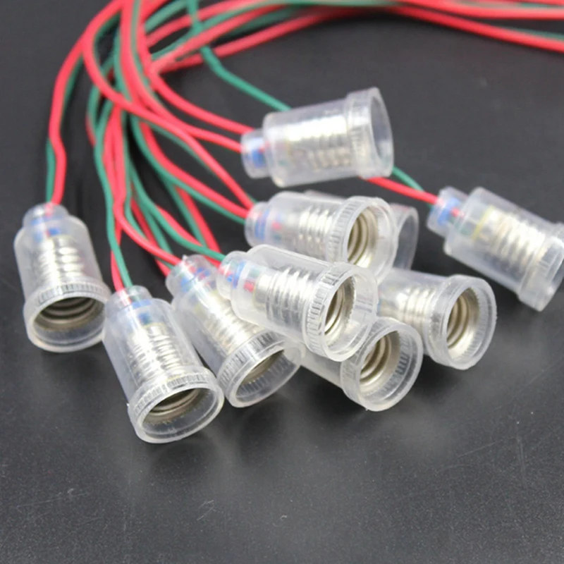 10/20PCS E10 lamp holder With wire Small lampholder e10 base teaching instrument experiment length 20cm | Лампы и освещение