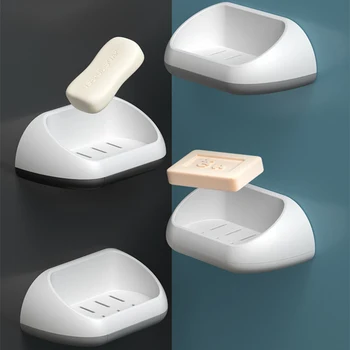 

1pc Soap Dish Drain Box Soap Dish For Bathroom Storage Box Soap Tray Household Bathroom Accessories Set Drain Bathroom Soap Box