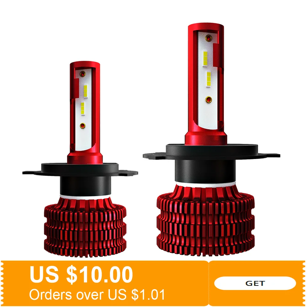 Car Headlight 9006 HB4 LED Bulb Ampoule Led H4 H7 9003 HB3 9005 H11 Lamp CSP Chip 6000K 10000LM 36W 12V