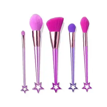 

5 PCS Professional Fairy Theme Makeup Brushes Set Cosmetics Brushes Make Up Beauty Care Tools with Star Handle