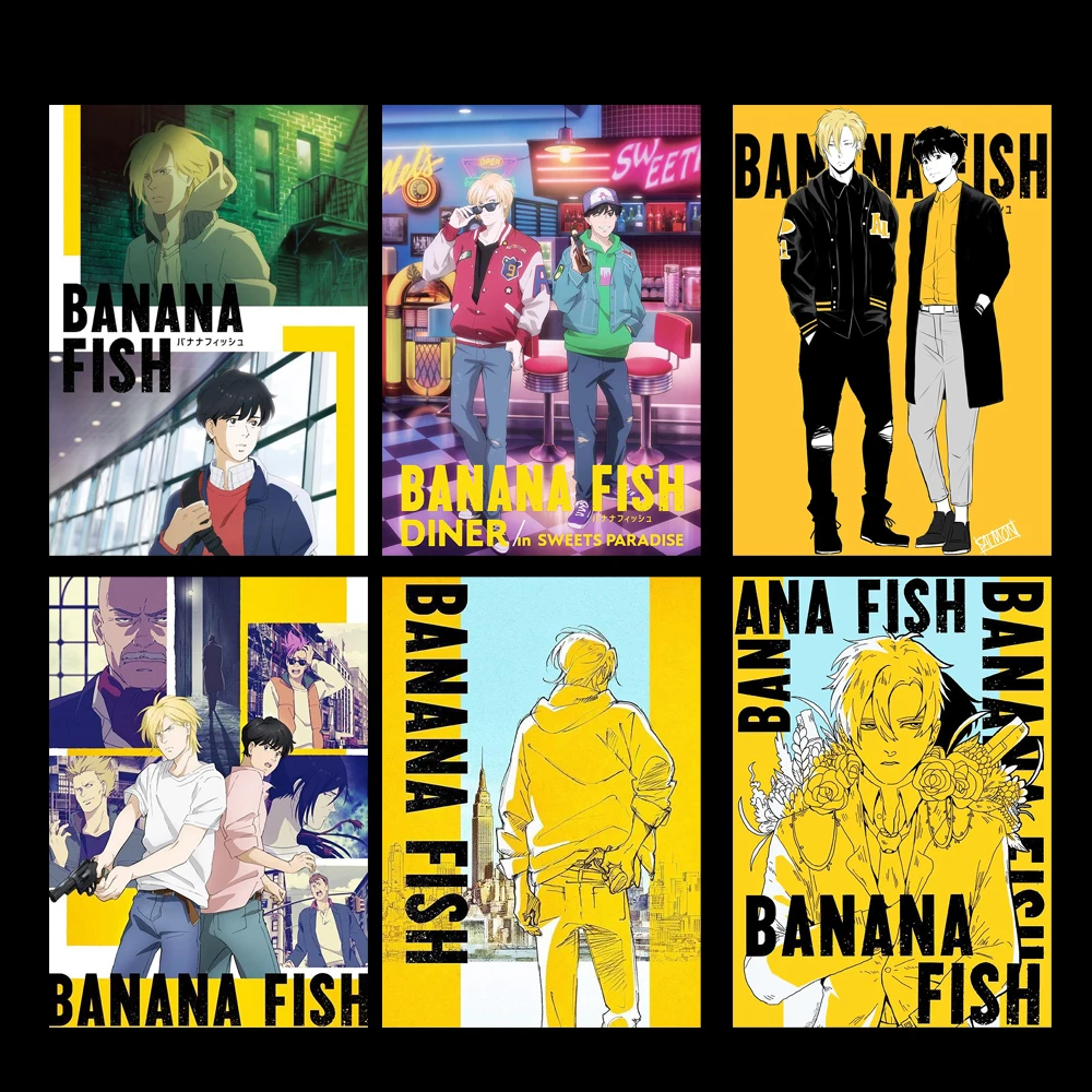 Banana Fish Polypropylene A3 9 Pieces Posters Wall Poster