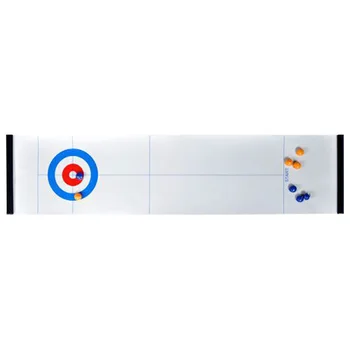 

Kids Table School Training Portable Tabletop Ball Game Set Bowling Curling Adult Mini Toys Travel Bar Family Sports