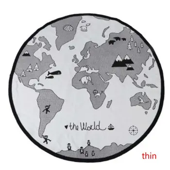 

135cm Adventure World Map Baby Playing Mat Crawling Rug Carpet Kids Educational H55A