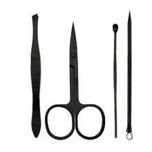15в1 маникюрный набор для стрижки ногтей, профессиональные ножницы из нержавеющей стали, пинцет для ушей, педикюрный набор для ухода за волосами, портативный чехол