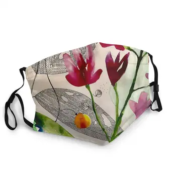 

Botanical Composition Non-Disposable Face Mask Printed Dust Mask Protection Mask Respirator Mouth Muffle