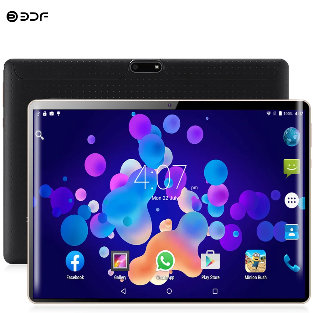  BDF Tablet Pc 10 Inch Octa Core Android 7.0 Dual SIM 3G Phone SIM Card Phone Call Network Tablet 4G