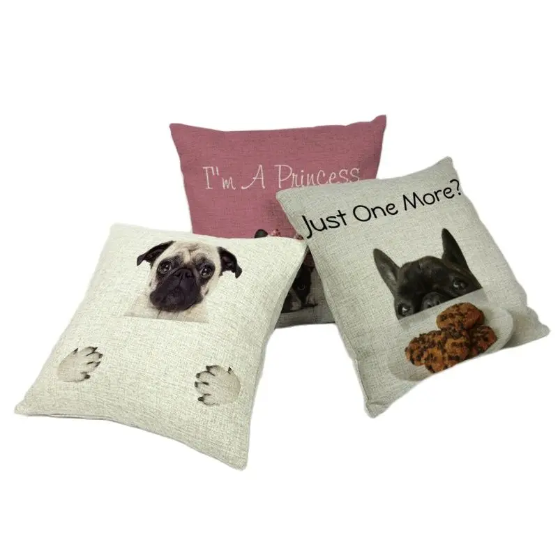 Stylish Pugs Skateboarding Sunglasses Car Pillowcase 45 * cm Beach Vacation Sun Loungers Cheap Decoration Throw Pillow Cover | Дом и сад
