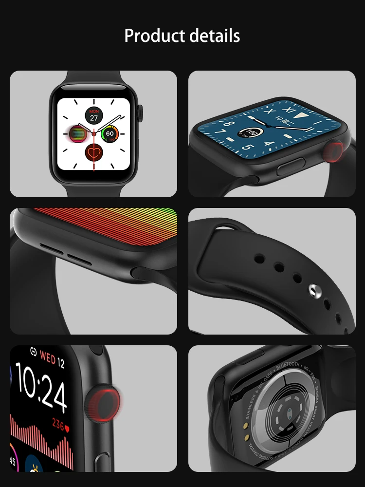 LEMDIOE 2.5D 1,5" умные часы для мужчин, кровяное давление, водонепроницаемые, испанский, русский, умные часы для apple watch, android ios