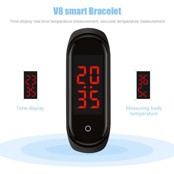 

V8 Color Screen Smart Wristband Heart Rate Monitor Fitness Activity Tracker Smart Band Blood Pressure Music Remote Control