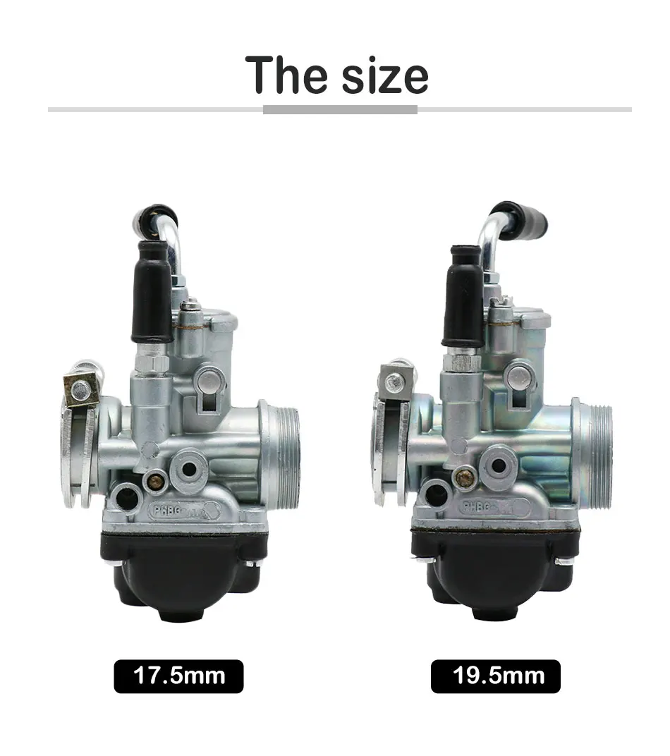 Мотоцикл ZSDTRP PHBG карбюратор для 50-100cc для лодок 2-винтовые 17,5 мм 19,5 гоночный двигатель PHBG17.5 PHBG19.5 модель DELLORTO