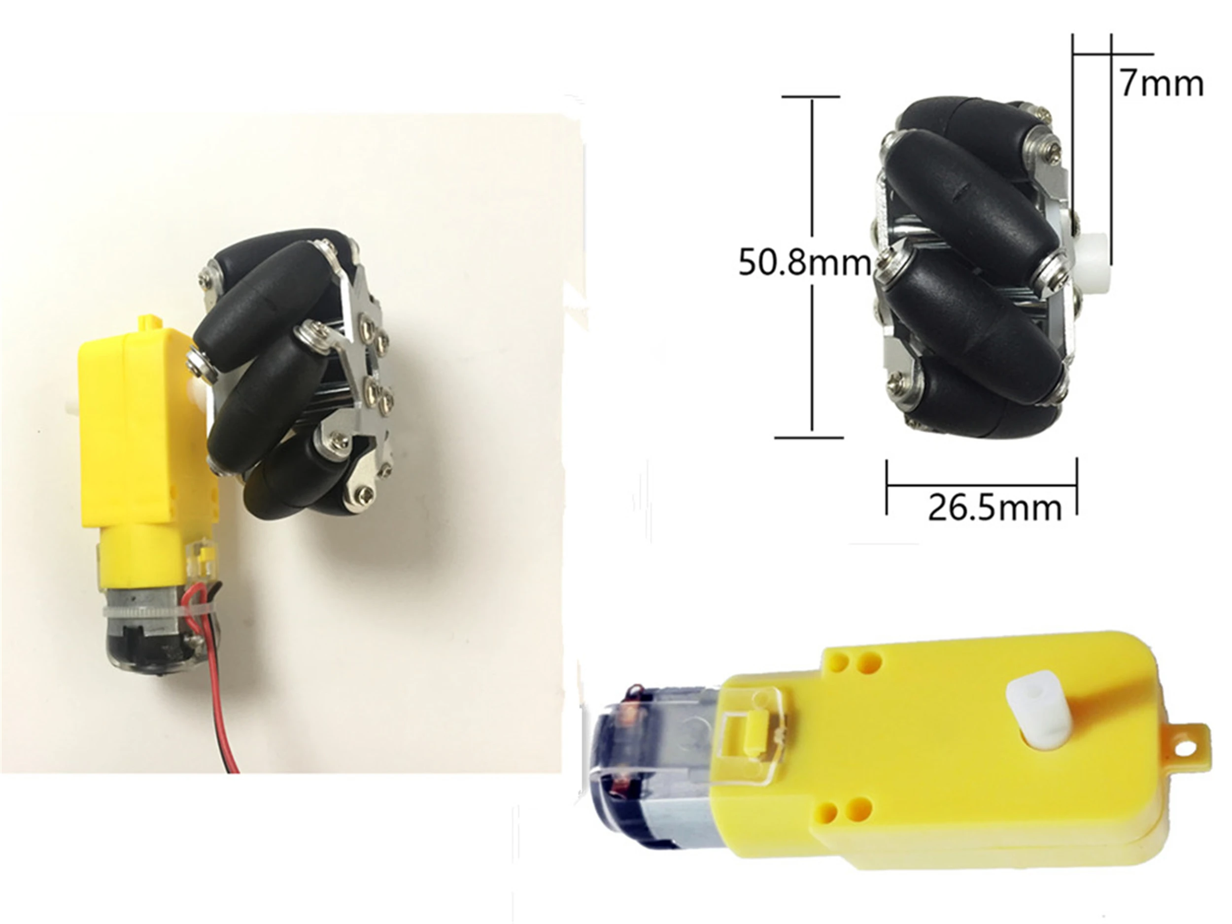 

Резиновое колесо McNamm диаметром 50 мм, всенаправленное колесо + мотор TT + муфта для радиоуправляемого робота, автомобиля, деталь шасси, игрушка «сделай сам», 4 шт./1 комплект