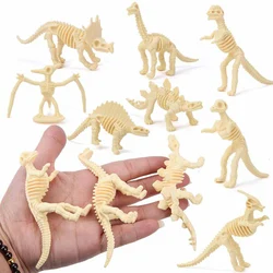 12 pçs dinossauro esqueleto brinquedo dinosaurios jurássico mundo crianças brinquedos educativos fósseis arqueológicos escavam escavação