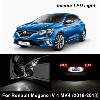 

8Pc x Error Free Car Parts LED bulb Interior Reading License plate Map Dome Light Kit For Renault Megane IV 4 MK4 (2016-2018)