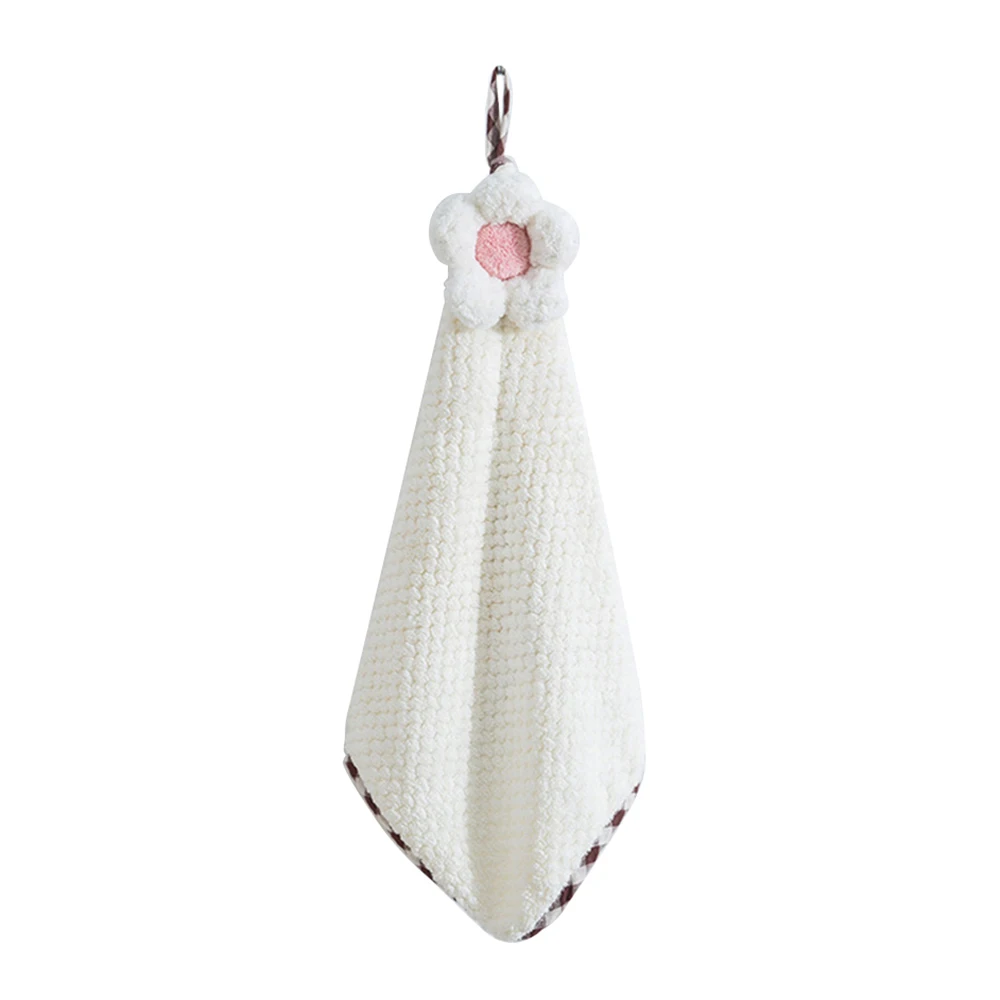 White 21*40 см коралловый флис ручное полотенце для ванной, кухни мягкое полотенце s Настенное подвесное полотенце тряпка Впитывающее домашний текстиль - Цвет: White