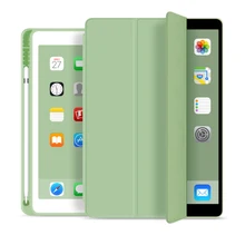 Étui IPad Pro 2021 2020 2019 10.2 4 10.9 4 10.5 2018 9.7 Mini 5 8th 7th 6th Génération Smart Cover avec Porte Crayon