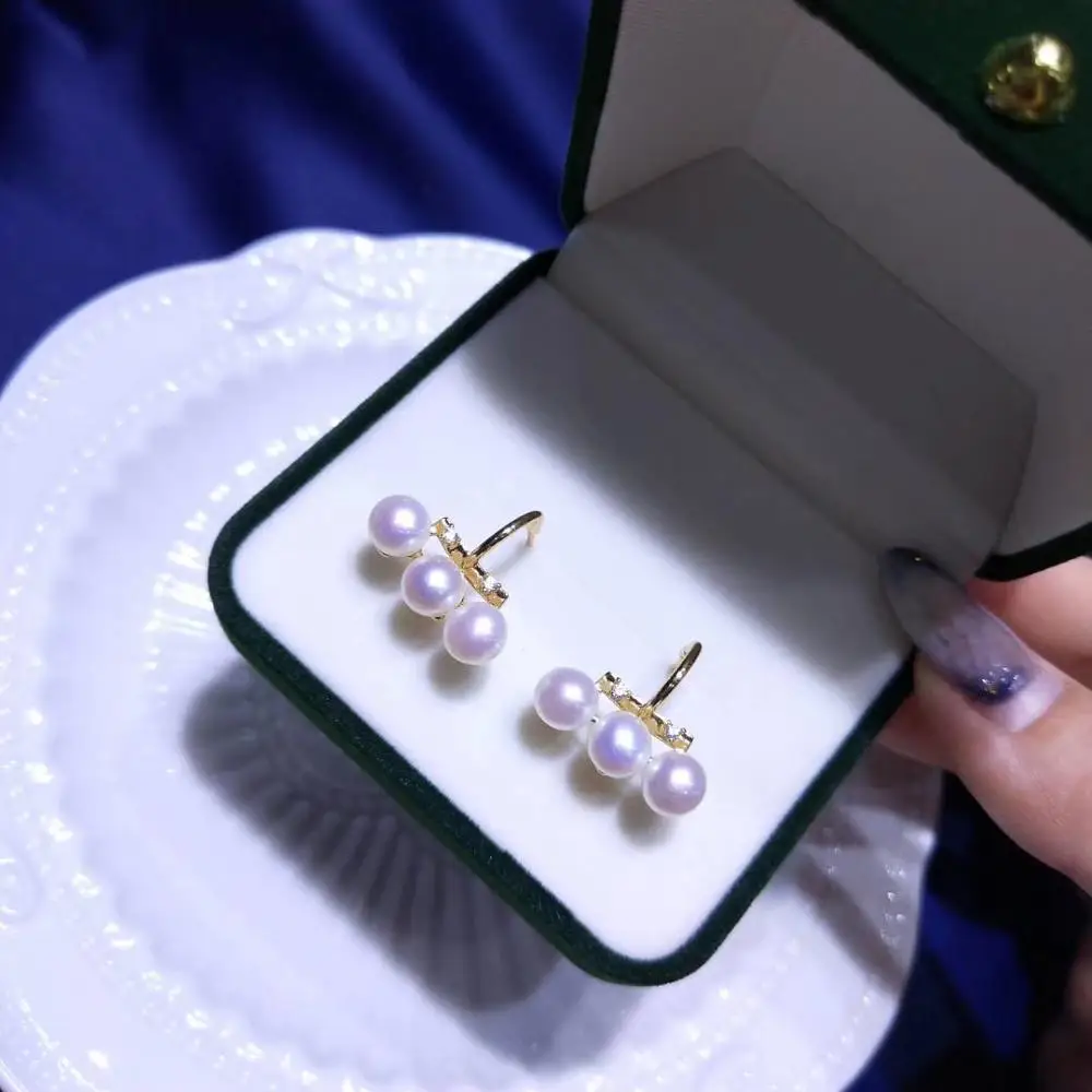 

Original Handmade unique S925 sterling silver gold plated earrings freshwater pearl earrings