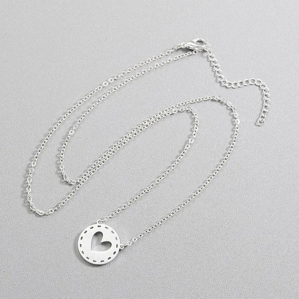 Чандлер ожерелье из нержавеющей стали с круглым сердечком для женщин золотой