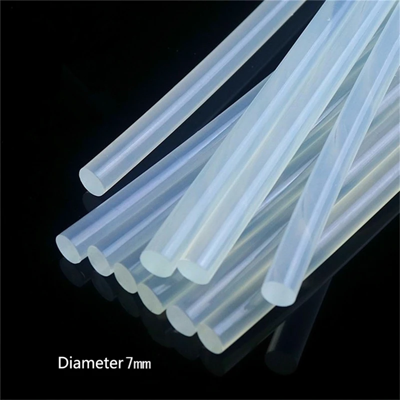 10pcs Plastic Adhesive Sticks 7x100mm Transparent Mini Hot Melt Glue Sticks  for Small Glue Gun Car Audio Phone Craft Alloy Tools - AliExpress