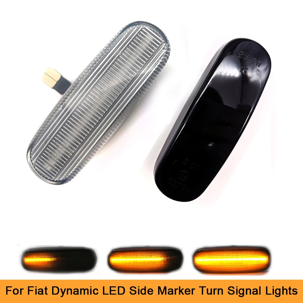 

Dynamic LED Car Side Marker Turn Signal Indicator Lights For Fiat Punto Evo MK3 Grande Punto Doblo MK11 Estate Fiorino MK3 Idea