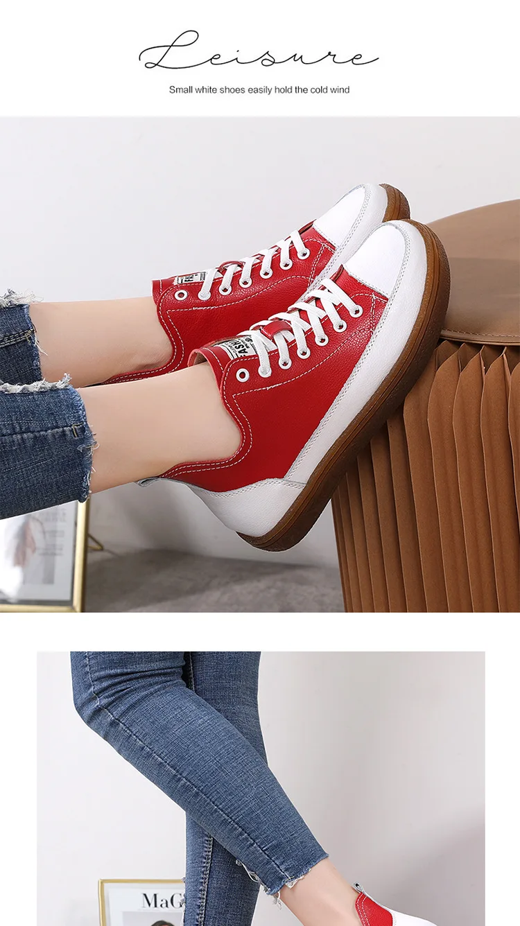 leather ankle boots Tilocow Genuine Leather Women's Sports Ankle Boots For Women Mixed Colors Solid Shoes Woman Soft Bottom Boots Women Sneakers toddler snow boots	