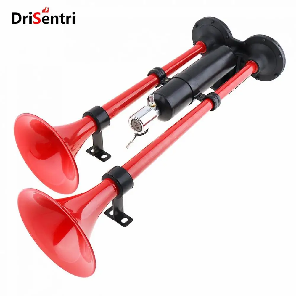 

12 ~ 24V 150DB Super Loud Dual Trumpet Electrically Controlled Air Horn with Gas Tank for Truck Lorry Boat Train