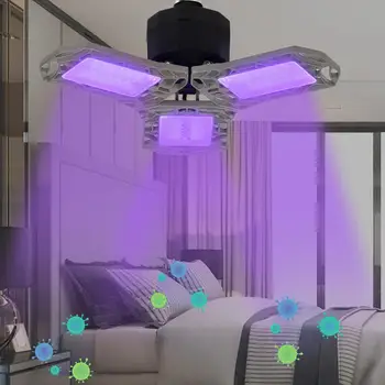 

60W Foldable UV Disinfection Lamp 2-in-1 E27/B22 UV Band 275NM Warehouse Garage Lamp Sterilization Light Dropshipping