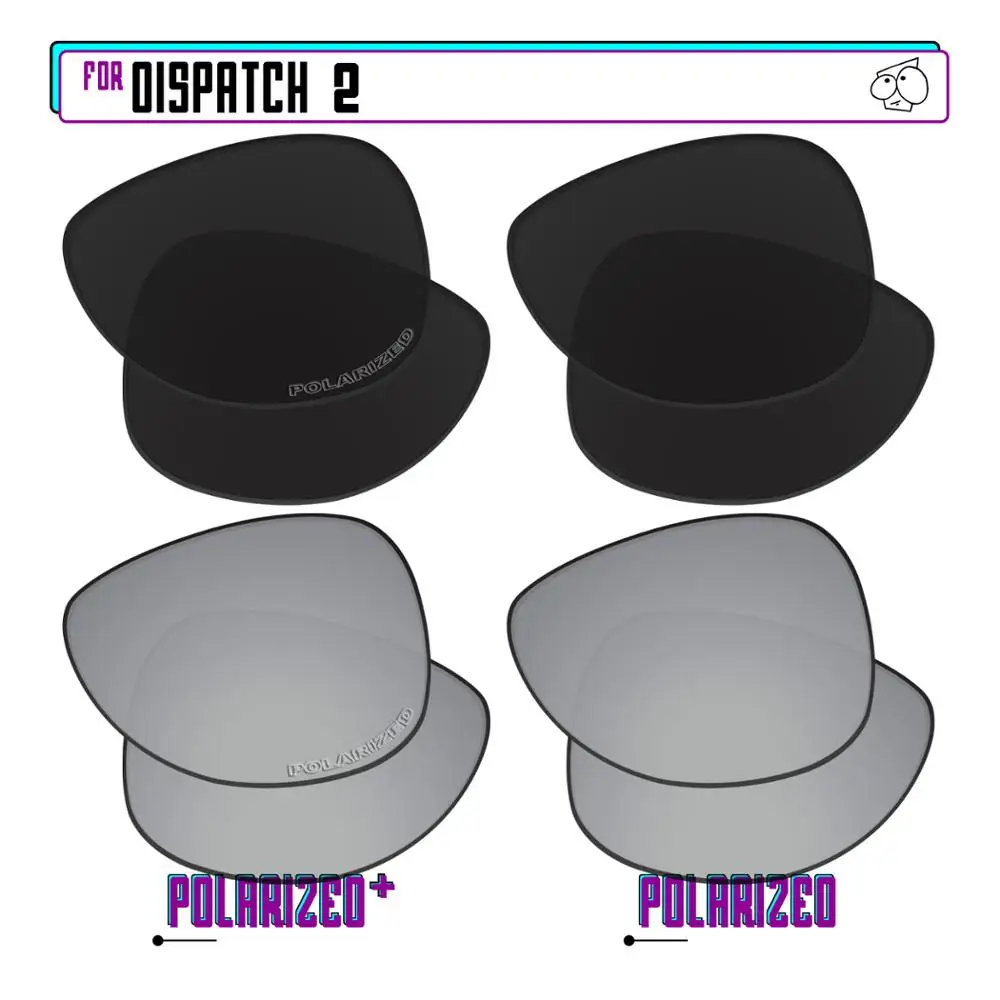 

Поляризованные Сменные линзы EZReplace для солнцезащитных очков-Oakley Dispatch 2-черные, серебристые, P Plus-черные, серебристые