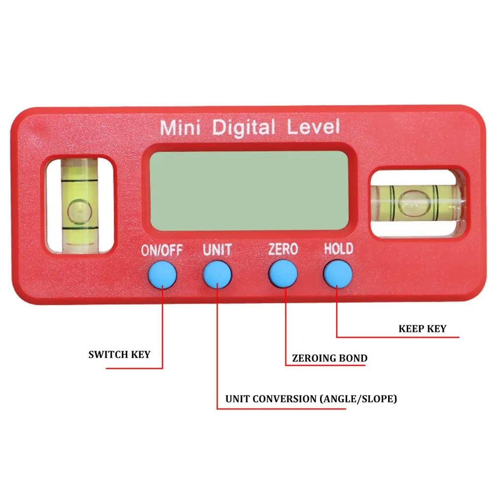 Сильный магнитный 3V большой емкости литиевая батарея электронный мини-уровень инструмент уклономер, угловой линейка