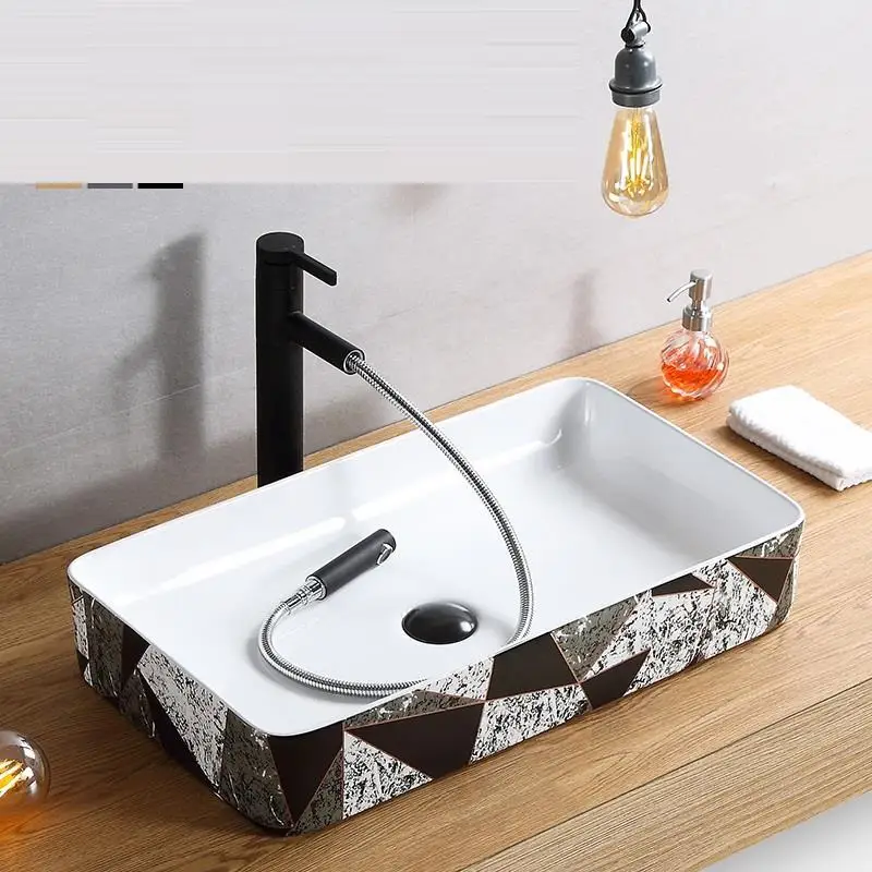 Wastafel Bagno Vanity Black Wasbak Waschbecken Lavandino Lavabo Mano Bowl Para Fregadero De Pia Cuba Banheiro раковина для ванной комнаты