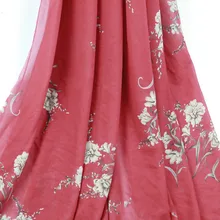 Интернет-магазин Горячие Тканые Цветочные 75D жемчужные шифоновые печатные ткани Весна и лето модное платье модная ткань оптом