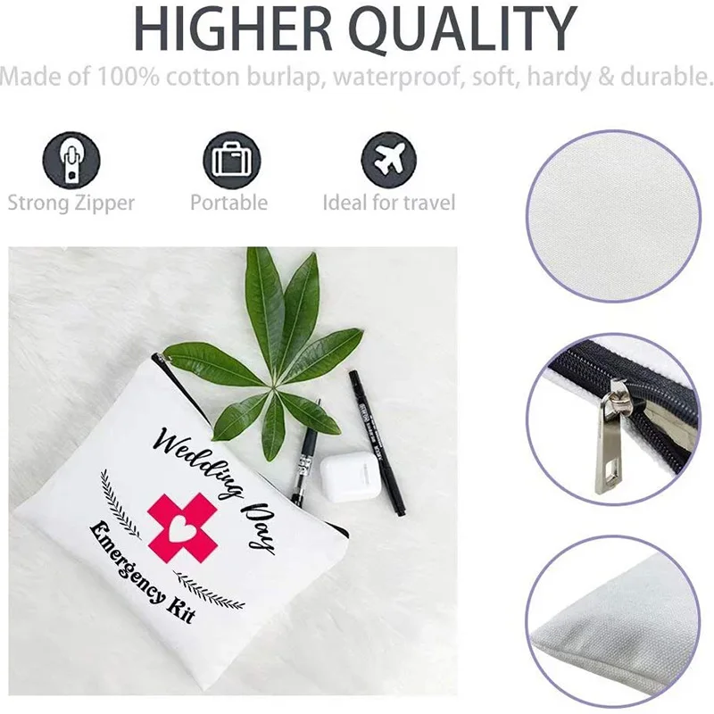 Hochzeit Tag Notfall Überleben Kit Reise make-up tasche Braut brautjungfer Braut dusche bachelorette Party dekoration lieferungen geschenk – Detail 3