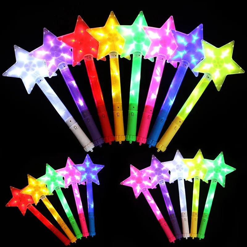 

1PCS of LED lights with five star flash sticks, party props with five star glow sticks