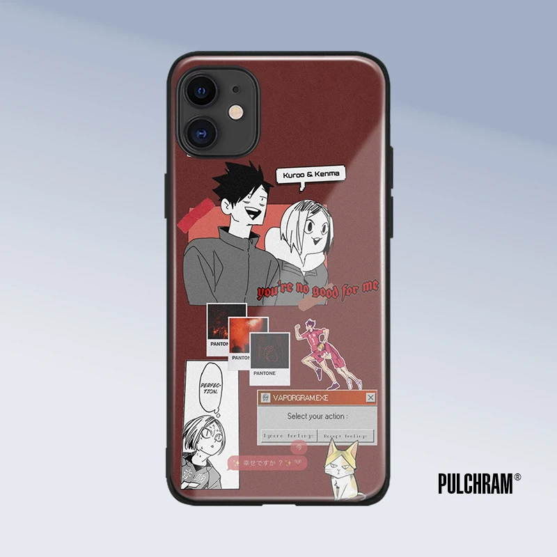 Стеклянный чехол Kozume Kenma Kuroo Tetsurou для iPhone 6 6s 7 8 x xr xs 11 pro max Samsung S note 9 10 20 Plus |