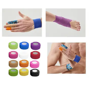 

12 Pieces Adhesive Bandage Wrap Stretch Self-Adherent Tape for Sports, Wrist, Ankle