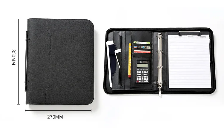 Многофункциональные кожаные сумки A4 для документов школьные офисные портативные папка с калькулятором бумажная коробка для хранения