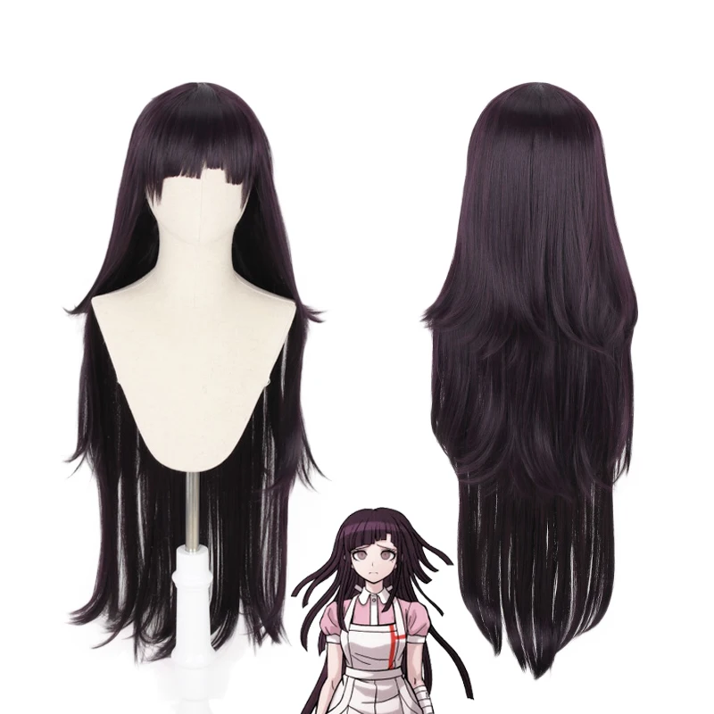

Dangan Ronpa Tsumiki Mikan Purple Long Wig Cosplay Costume Danganronpa Women Heat Resistant Synthetic Hair Wigs