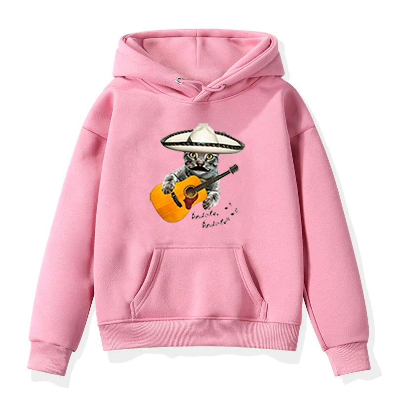 Hoodies 3 Kawaii/одежда с рисунком кота; модные толстовки для маленьких мальчиков и девочек; детские толстовки с капюшоном; детские толстовки с длинными рукавами для подростков; розовая толстовка с капюшоном - Цвет: Hoodies 3