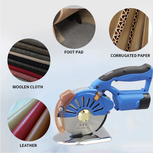 Servo Direct Drive Electric Round Knife Cutting Machine Industry Cloth  Leather Carpet Fabric Cardboard Cutter Electric Scissors - AliExpress